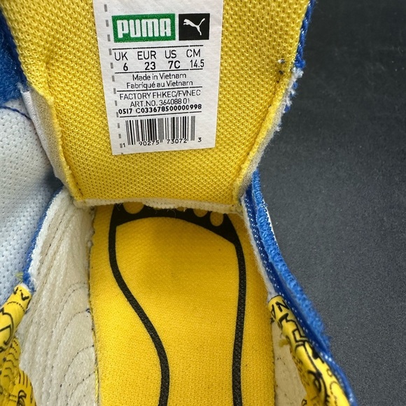 Puma X Minions Basket Wrap Statement Denim Toddler Shoes 7c - Picture 7 of 8